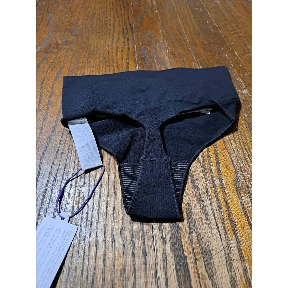 New Medium/Large Fabletic Yitty Black Nearly Naked Shaping High Waist Thong Pant